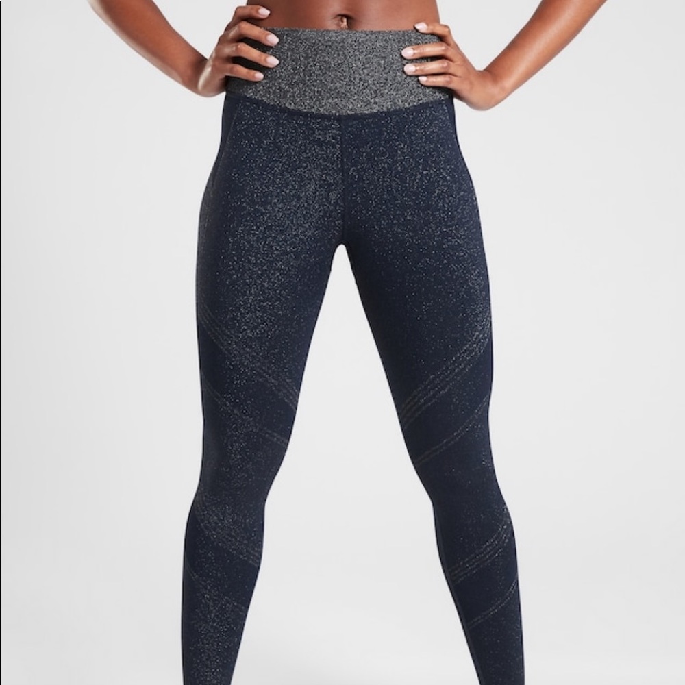 Athleta Twilight Tights Size S Navy